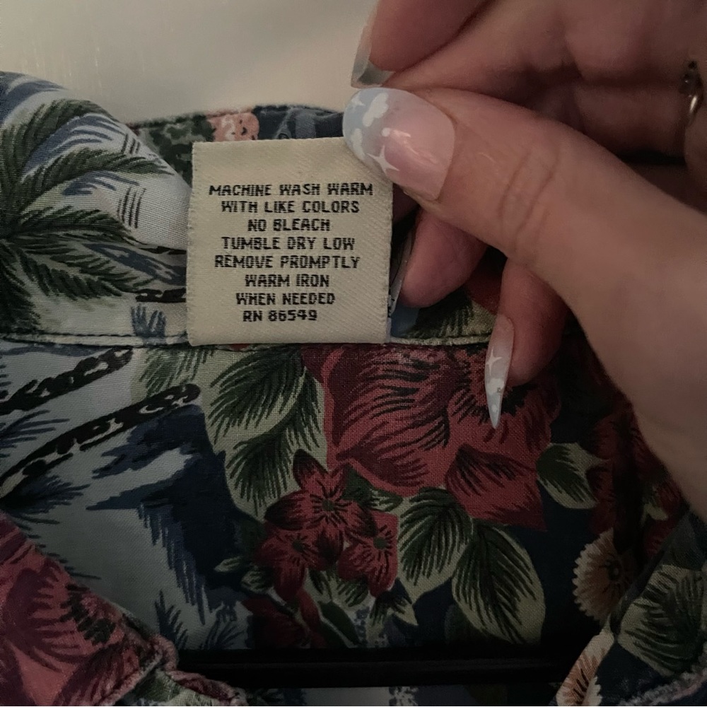 Vintage A Souvenir Of The Rainforest Café Mens Short Sleeve Hawaiian Shirt Large - Picture 4 of 9